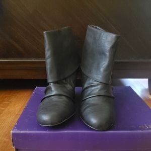 Madden Girl black wedge booties